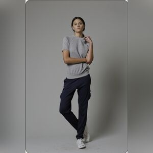 Calder Blake Pilar Black knitted short sleeve top